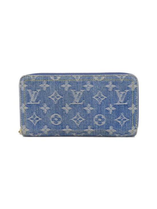 Louis Vuitton Denim Monogram New LV Remix Lou Wallet Blue  Louis Vuitton LV Remix Zippy Wallet